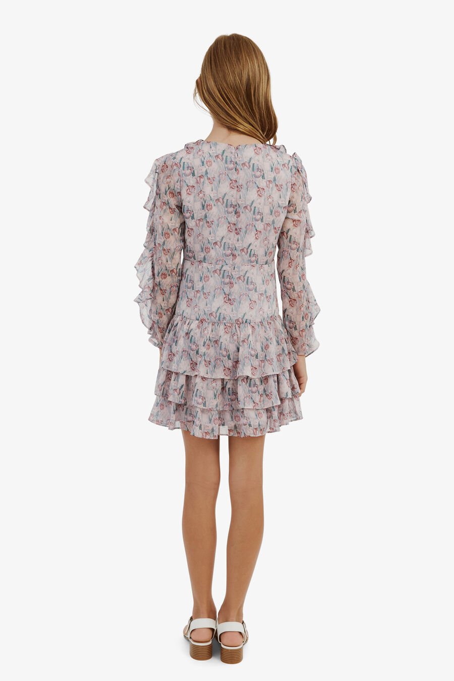 FLORAL RAH RAH DRESS in colour TULIP FLORAL