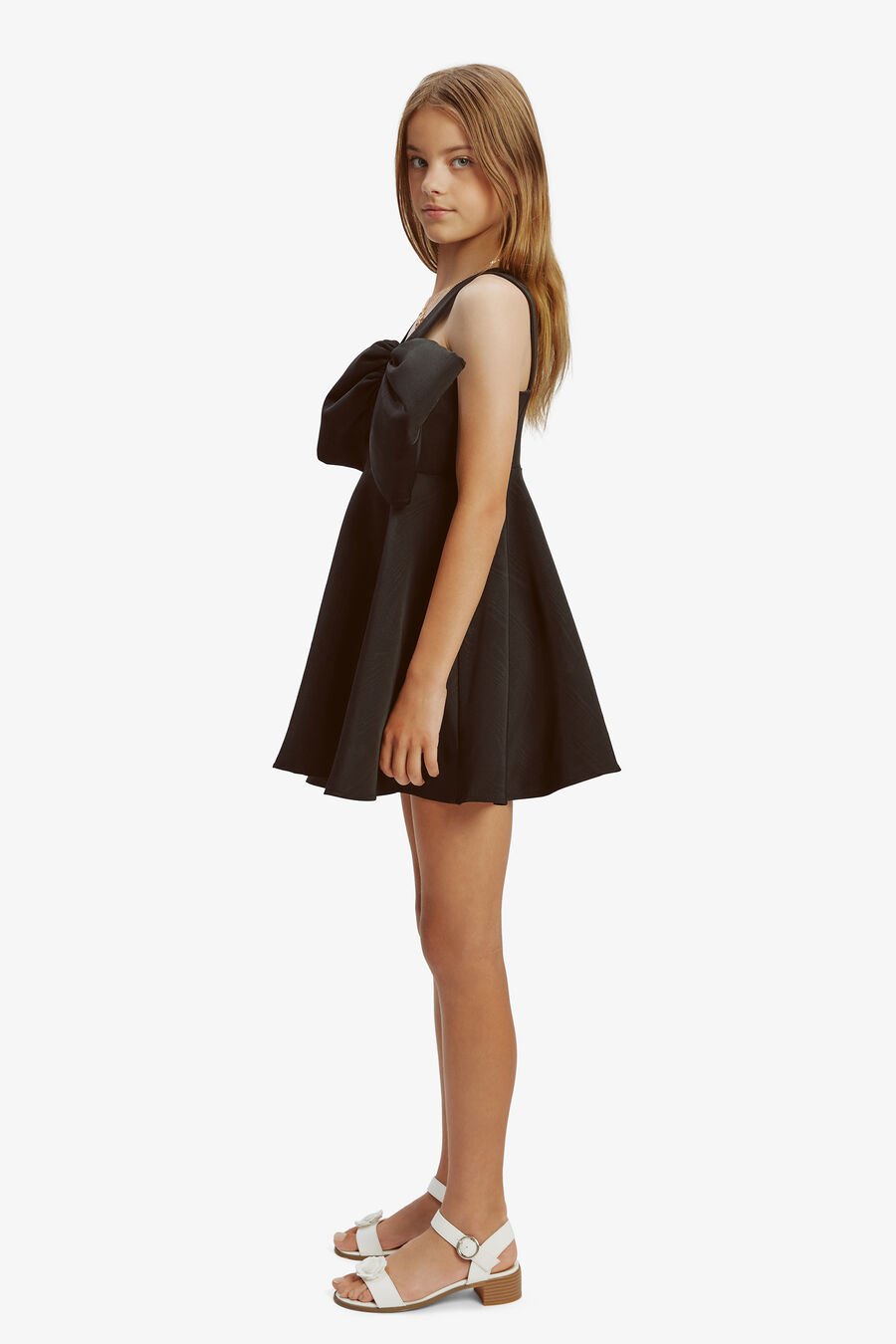 STEFANIA MINI BOW DRESS in colour BLACK