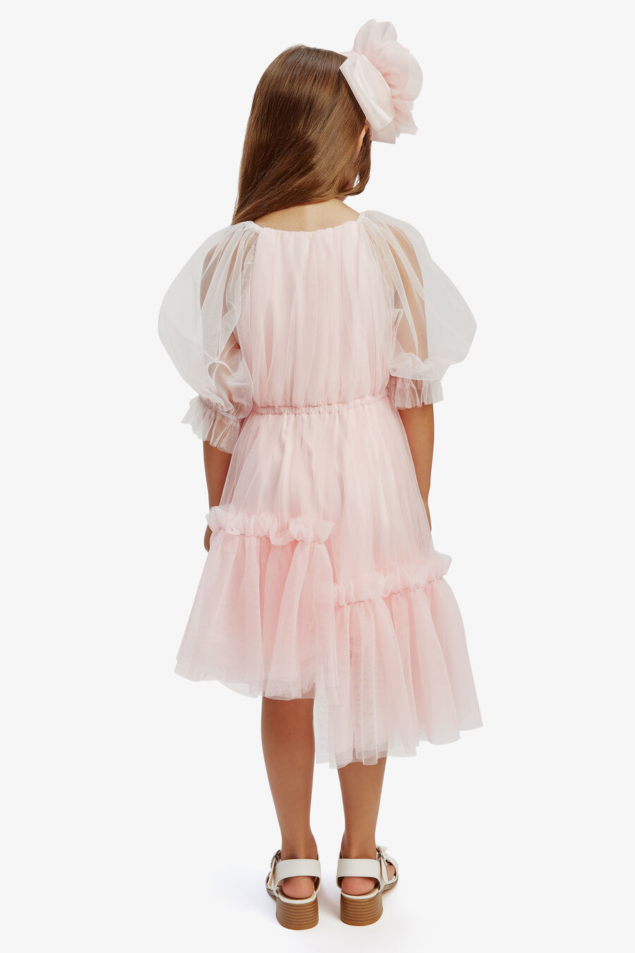 SIARA OMBRE TULLE GOWN in colour PINK DAWN