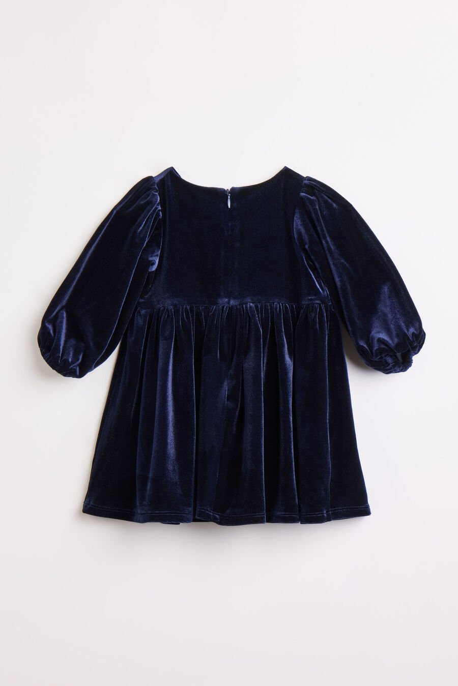 LINDSEY VELOUR MINI DRESS in colour NAVY