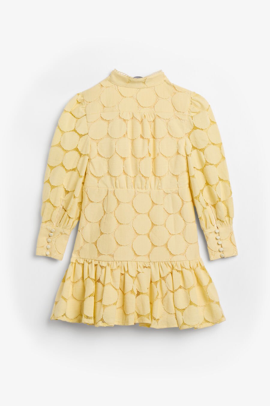 TAMARA SPOT DRESS in colour Lemon