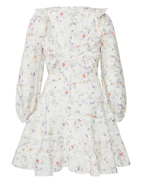 girls sadie summer floral dress in colour YELLOW IRIS