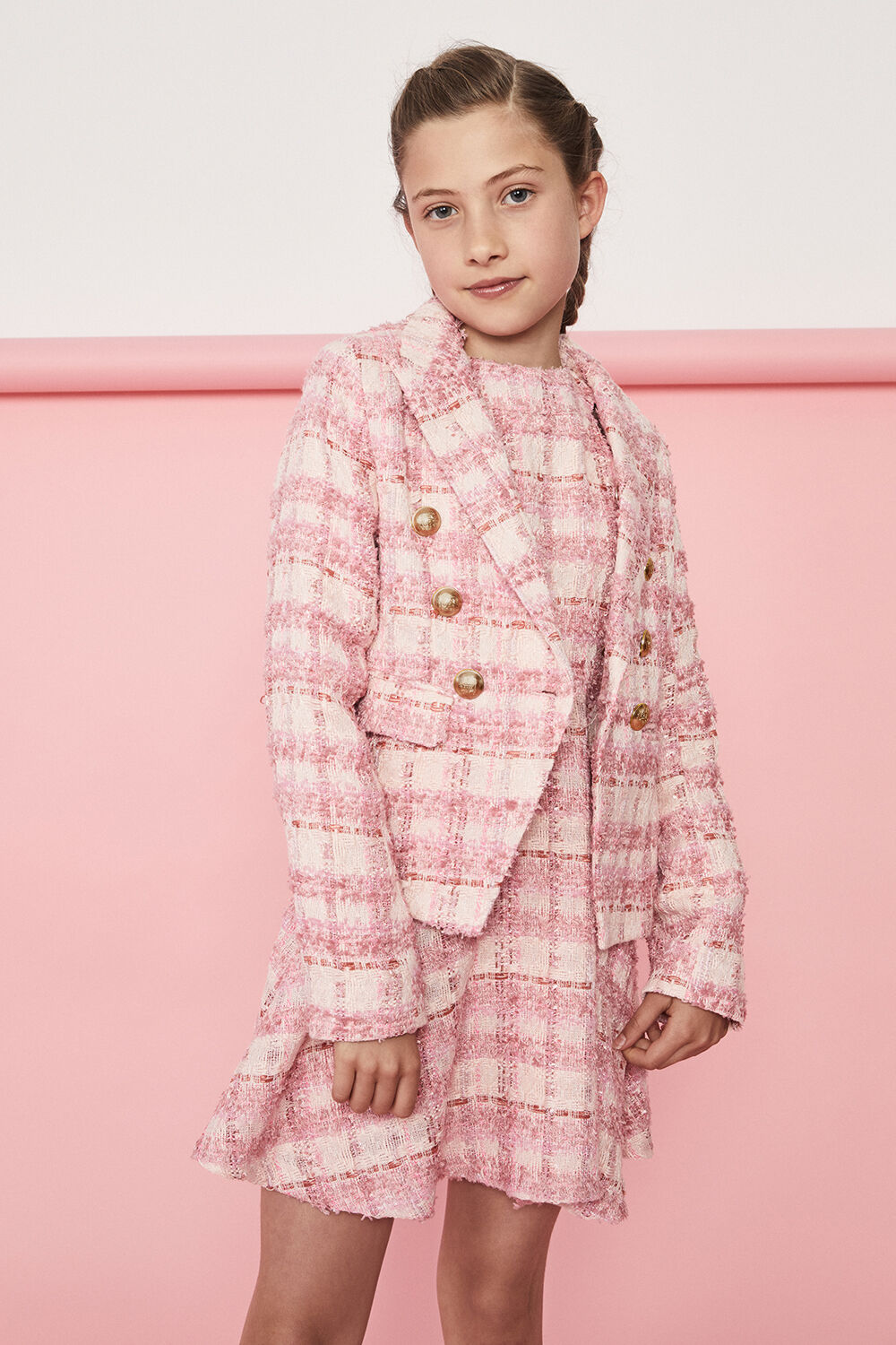 Girls boucle jacket deals