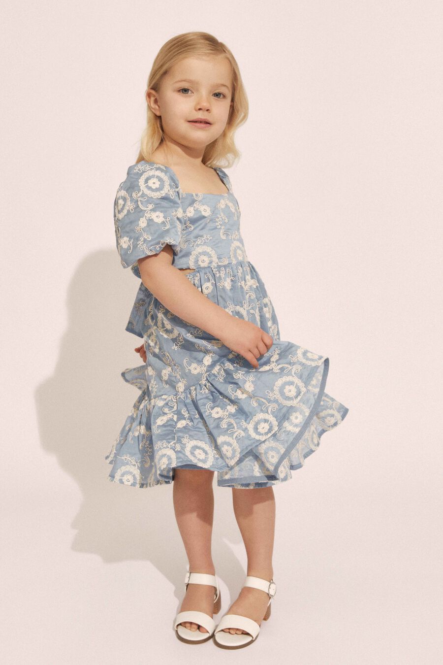 ELLE MINI DRESS in colour BABY BLU