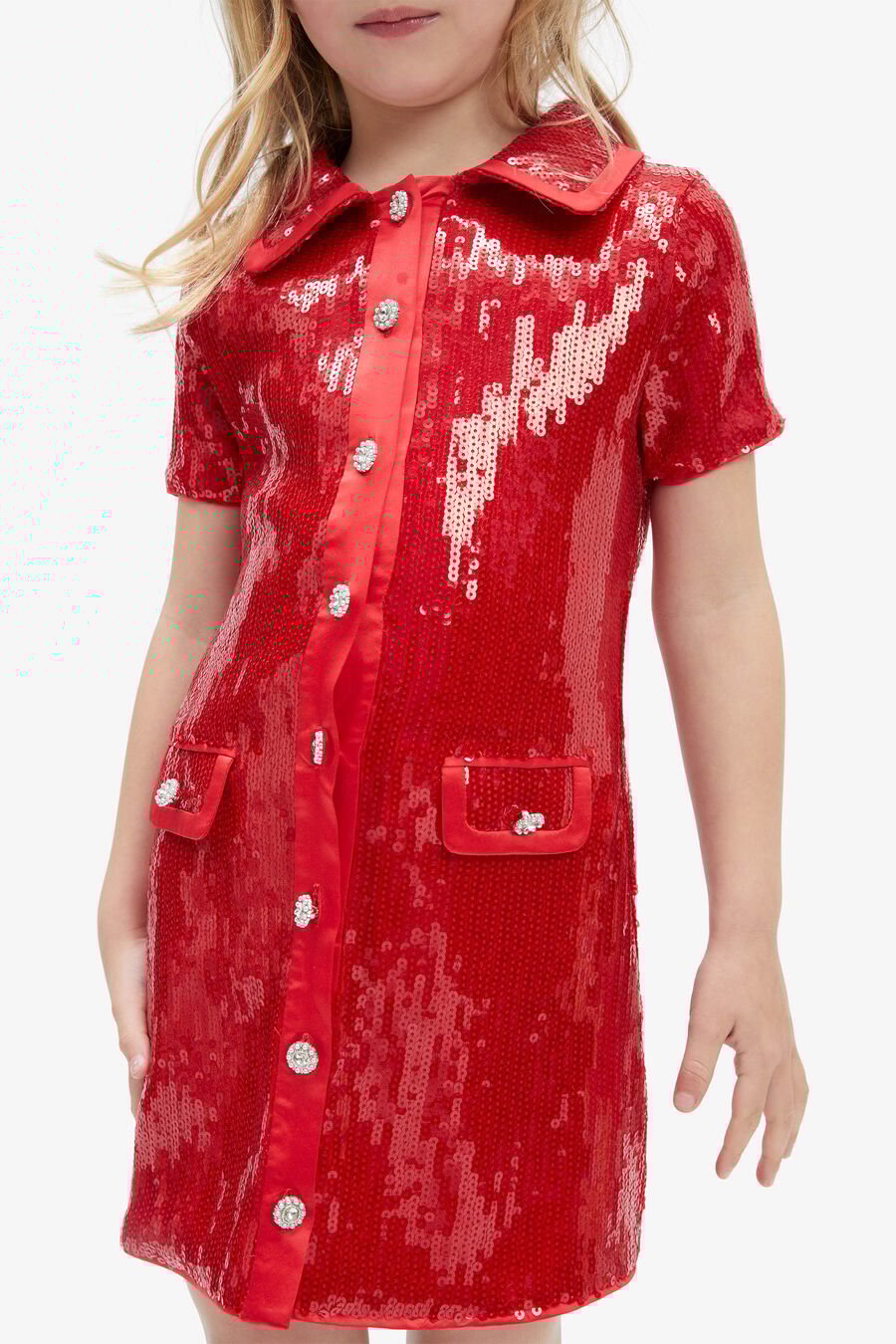 NOAH SEQUIN MINI DRESS in colour RED