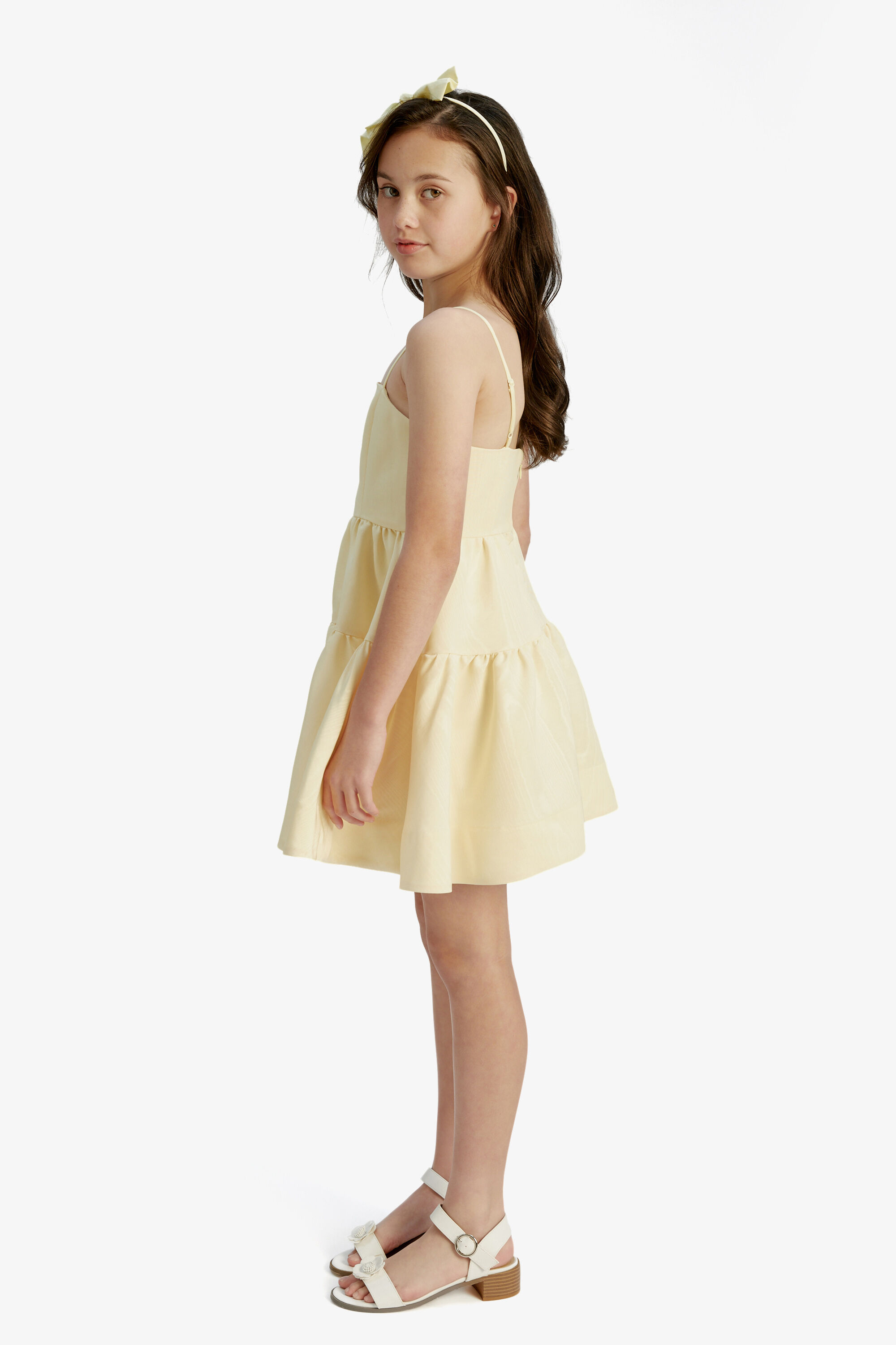 Girls Charlotte Mini Dress In Canary Yellow | Bardot Junior
