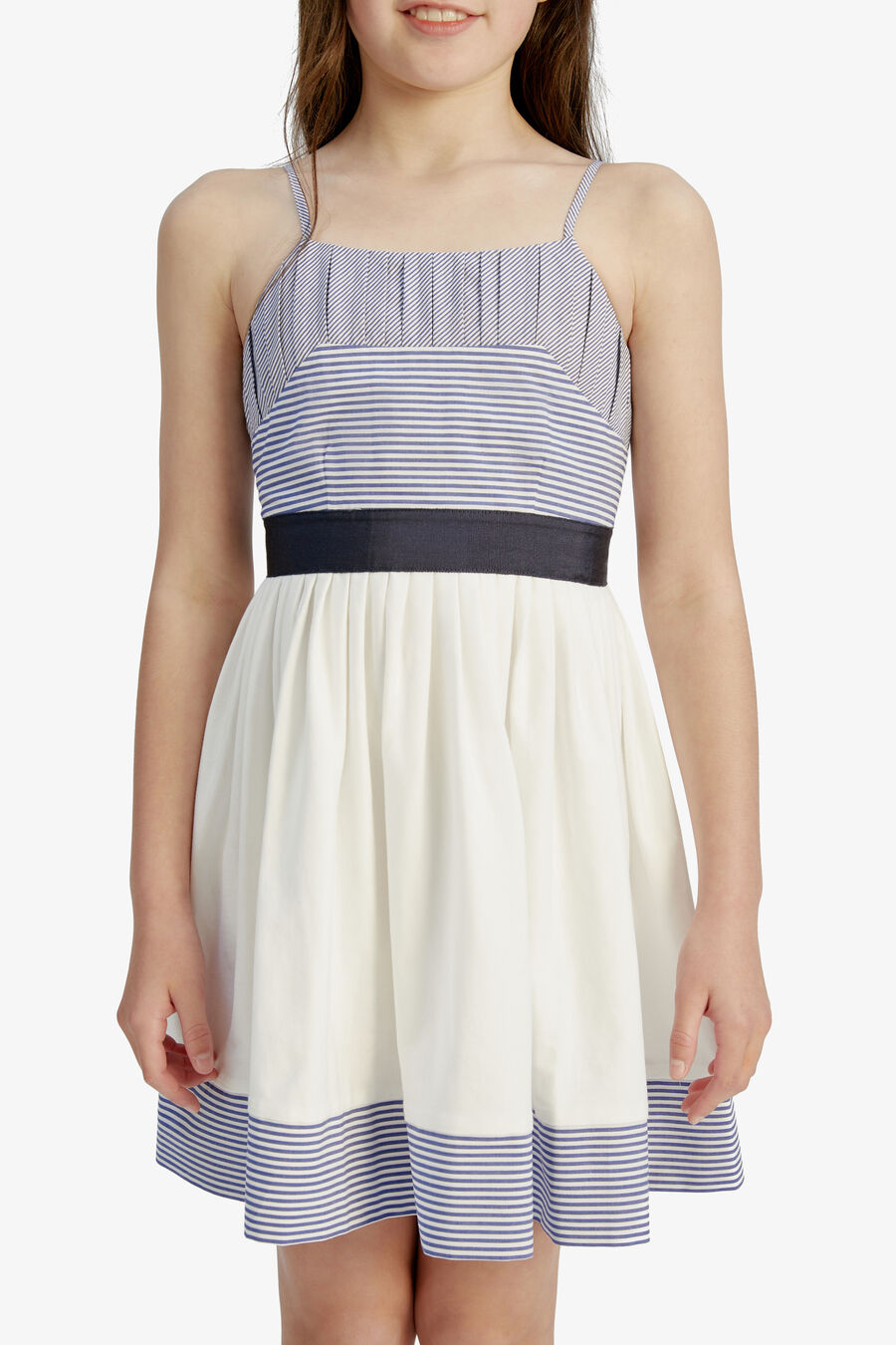 FRENCHY DRESS in colour Navy Stripe