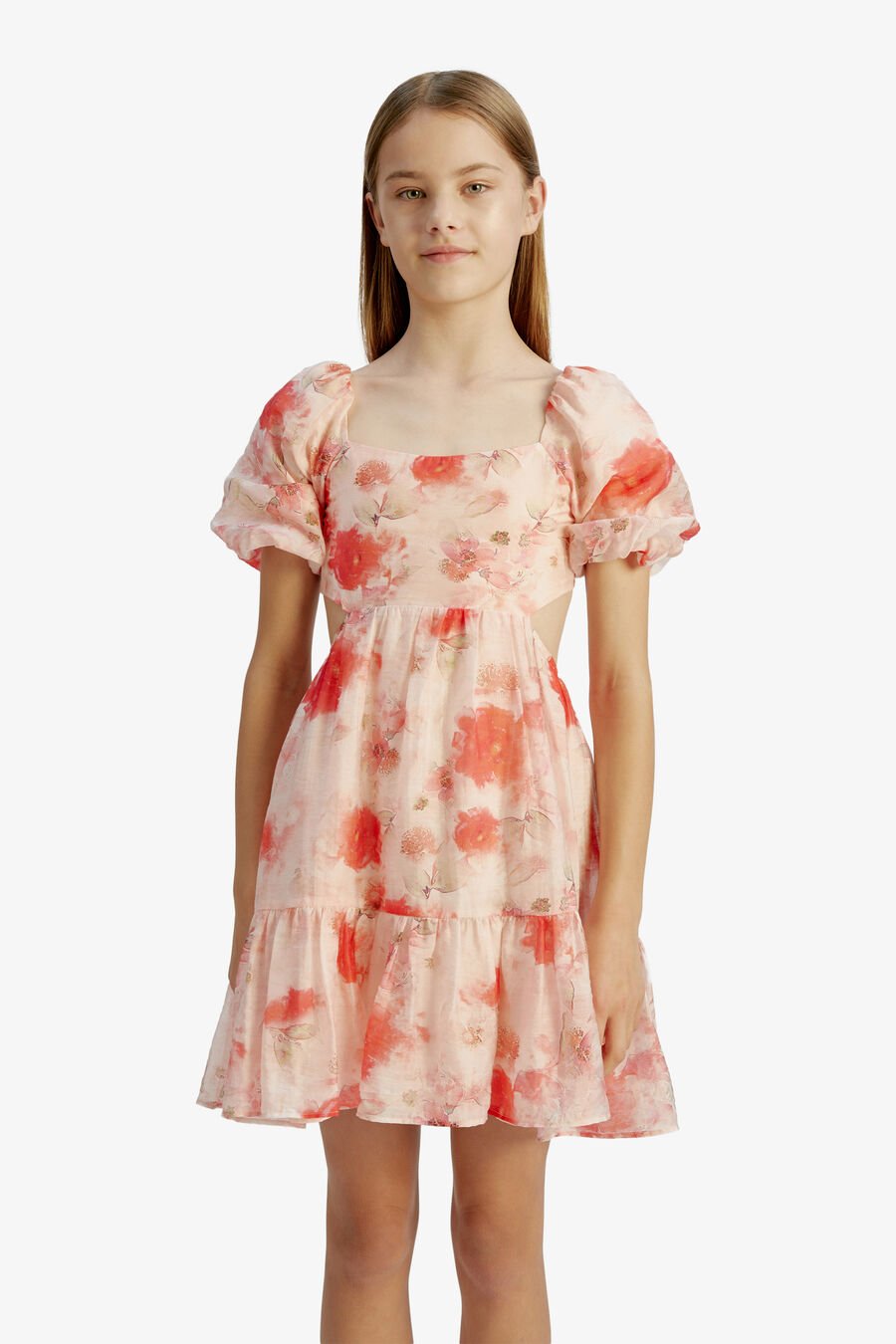 ELLORY MINI DRESS in colour PINK FLORA