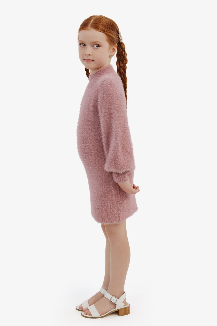 Girls Bell Sleeve Knit Dress