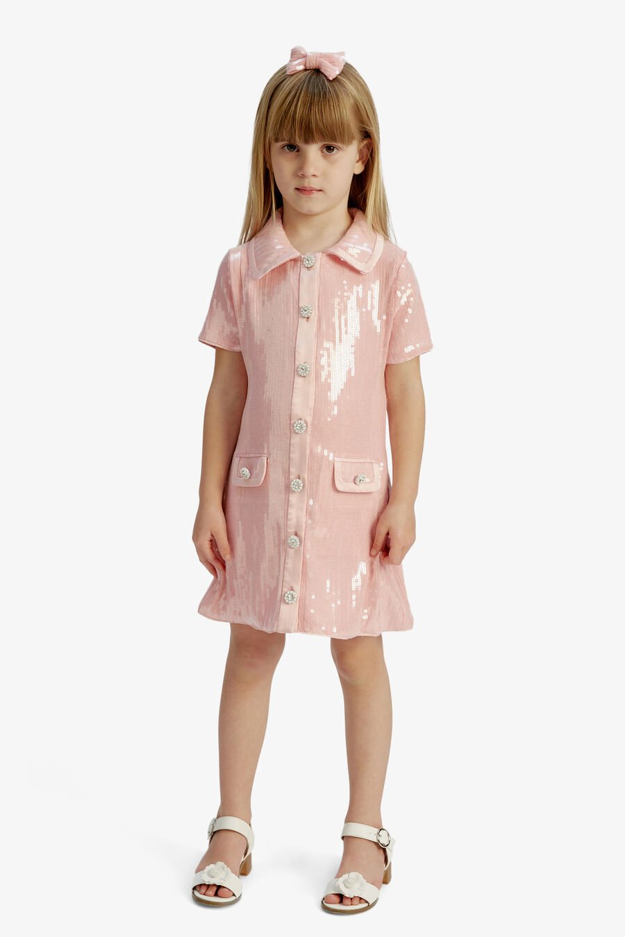 Girls Noah Sequin Mini Dress