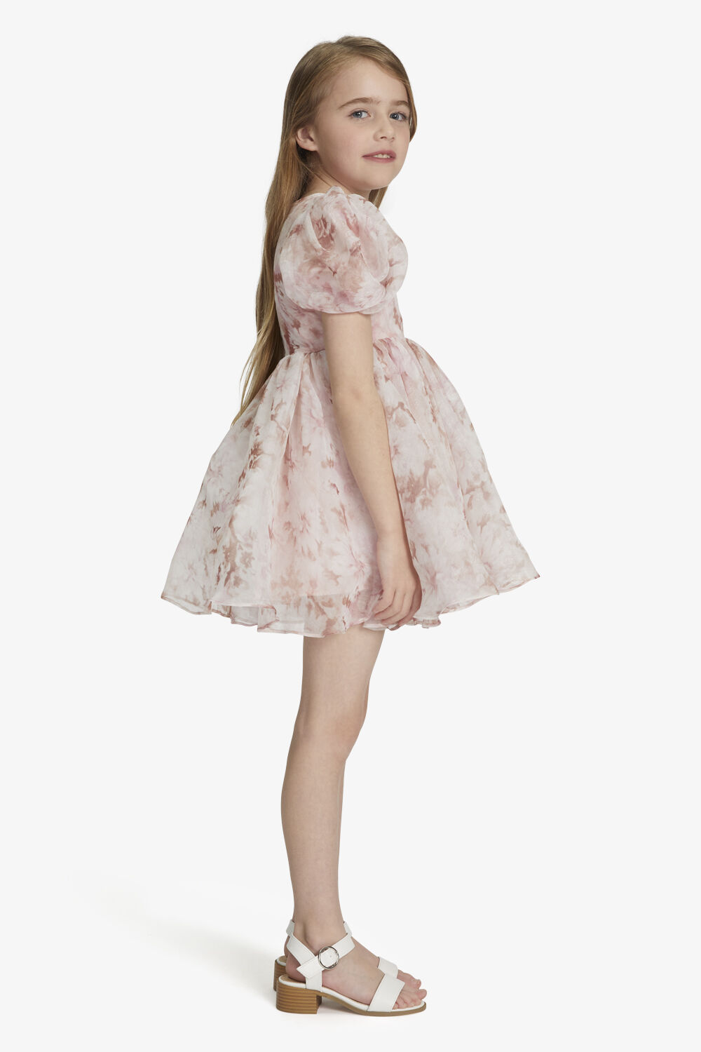 GIRLS PENNY ORGANZA MINI DRESS in colour CAVIAR
