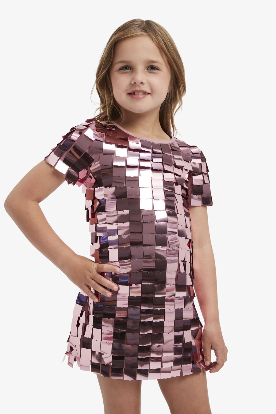 KATANA SEQUIN DRESS in colour Pink Sequin