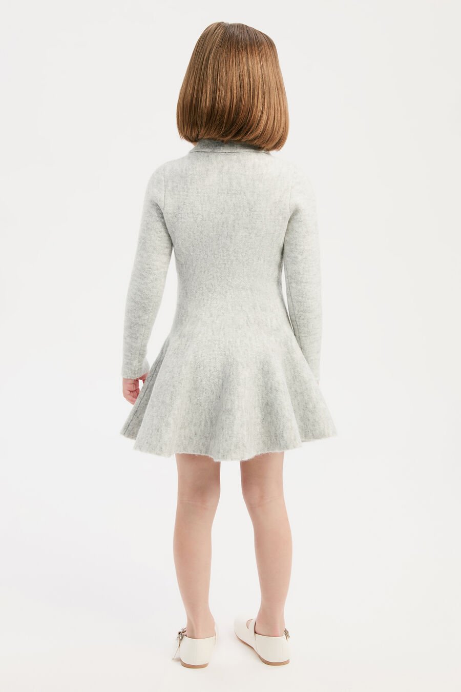 LEXTER MINI KNIT DRESS in colour Dove Grey