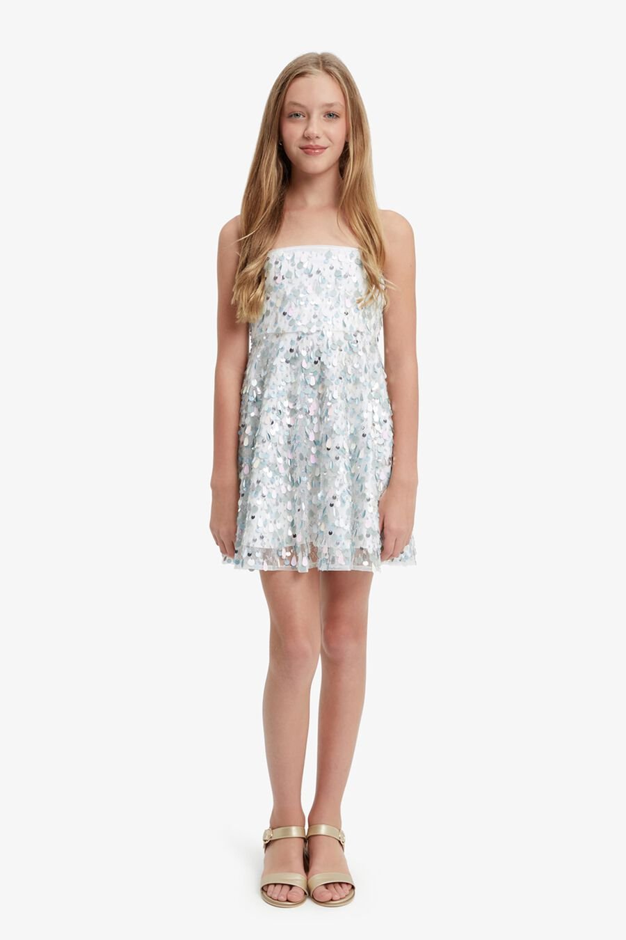 ETTA HALTER DRESS in colour FROST