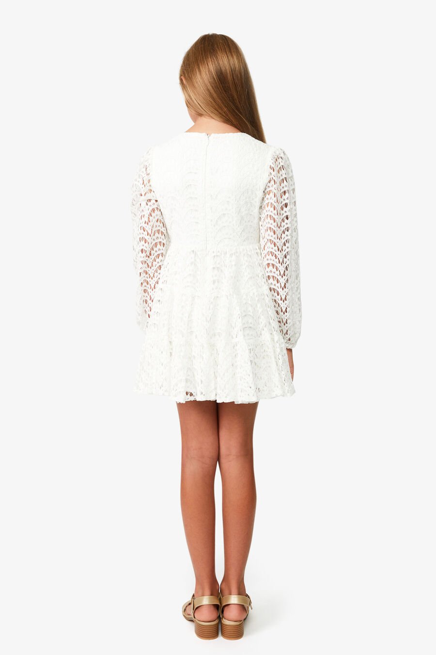 ELLA LACE DRESS in colour Ivory