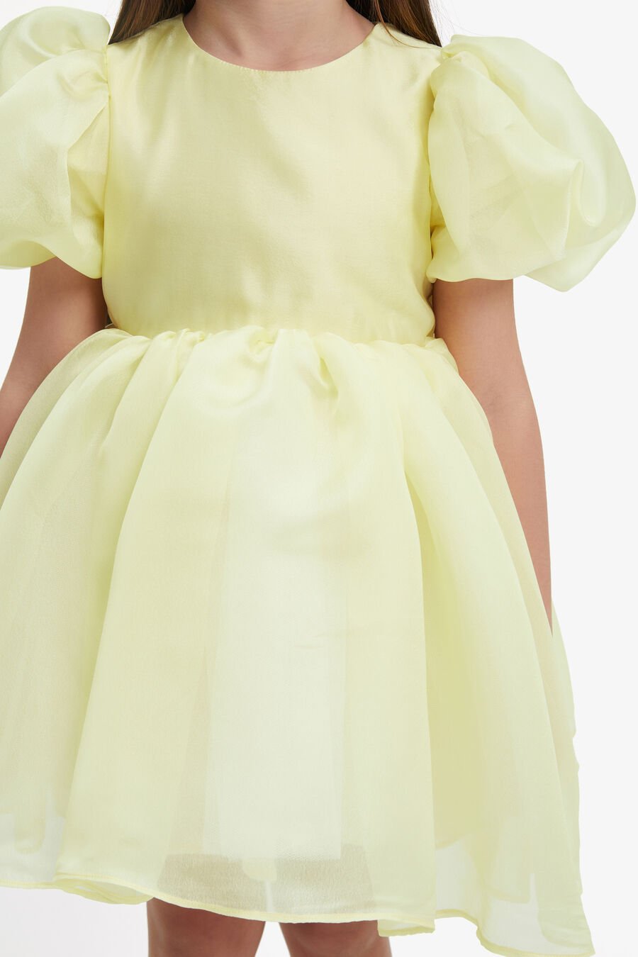 JULIET ORGANZA MINI DRESS in colour SUNSHINE