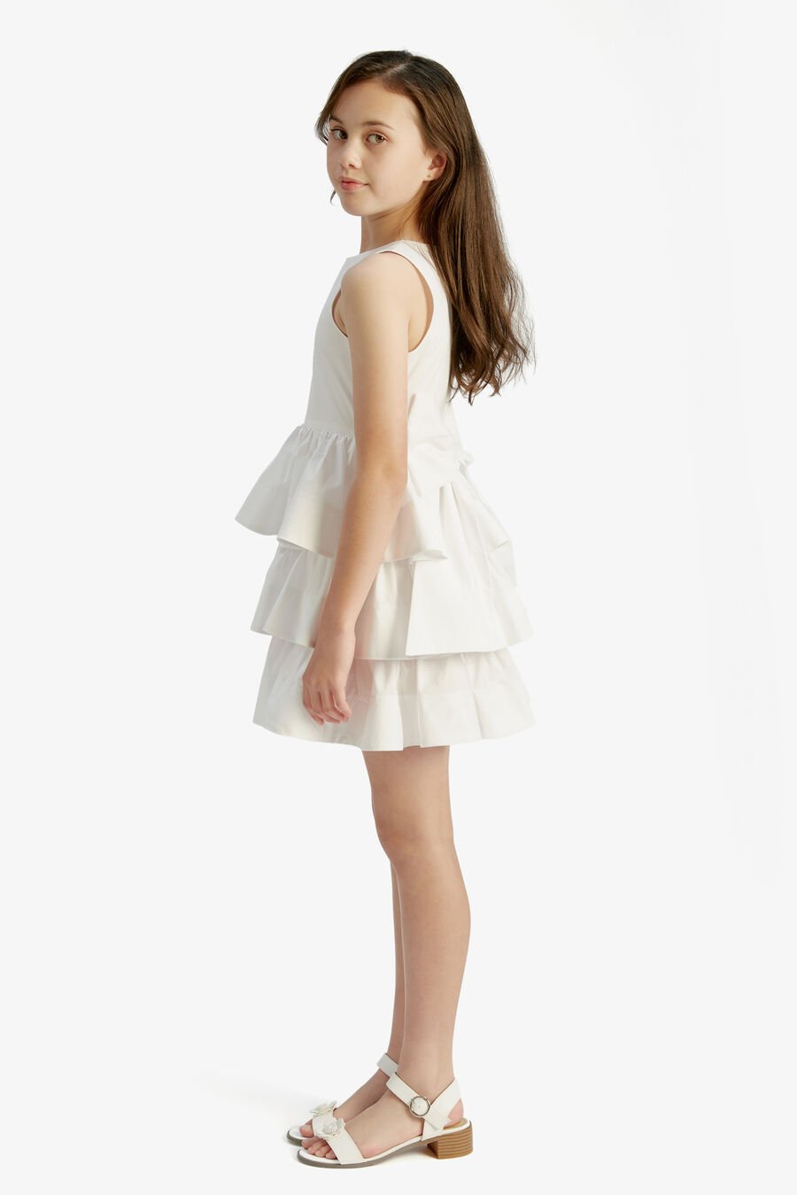 GIA POPLIN DRESS in colour WHITE