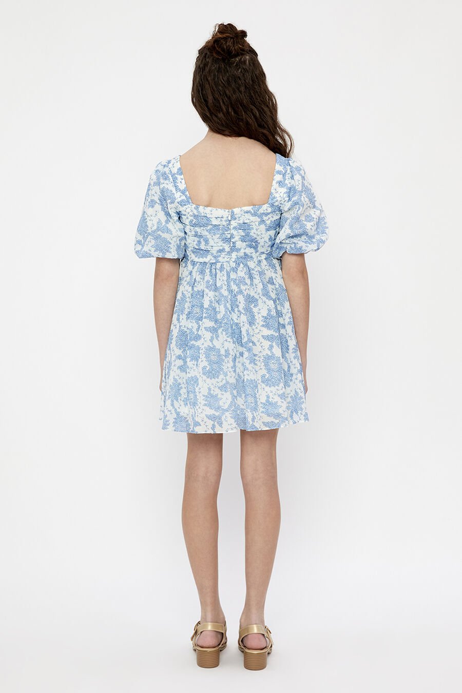 VIVIEN FLORAL MINI DRESS in colour Baby Blue Floral