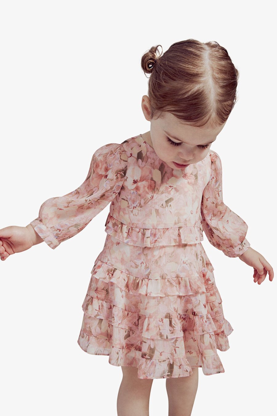 HENRI FLORAL DRESS in colour GARDENIA