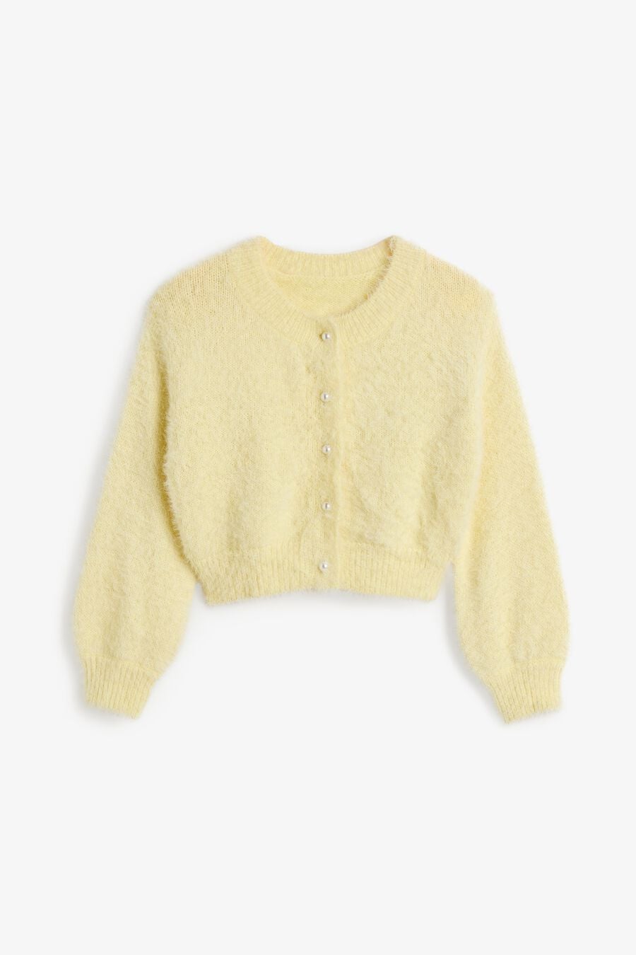 BELL SLEEVE CARDI in colour LEMON