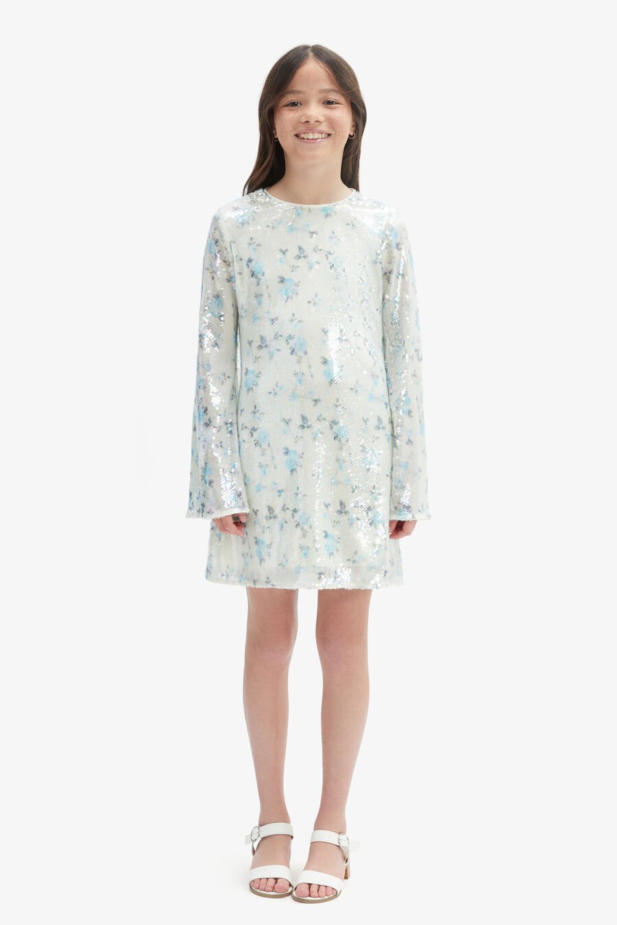 MARTA SEQUIN DRESS in colour BLUE
