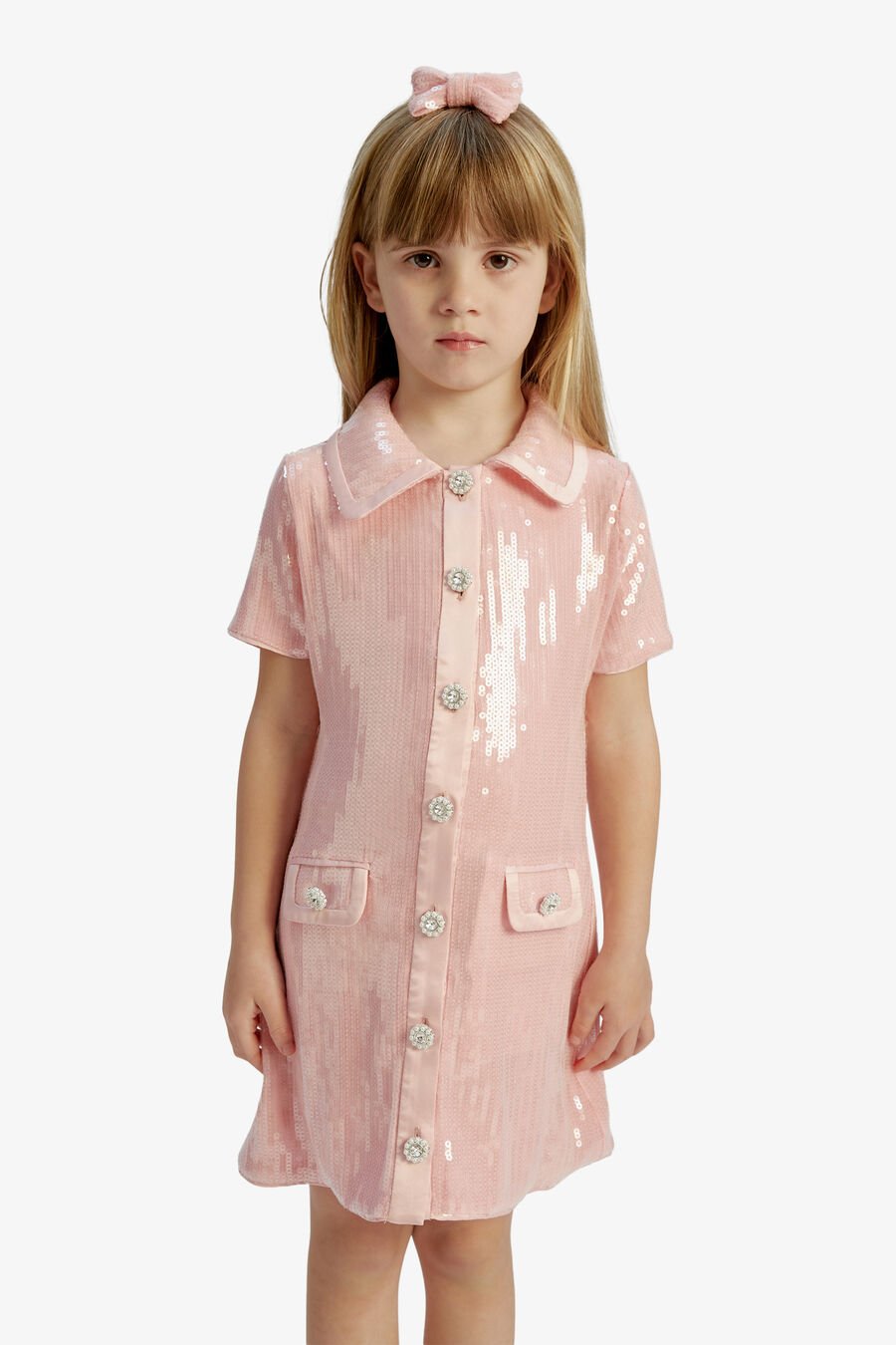 Girls Noah Sequin Mini Dress
