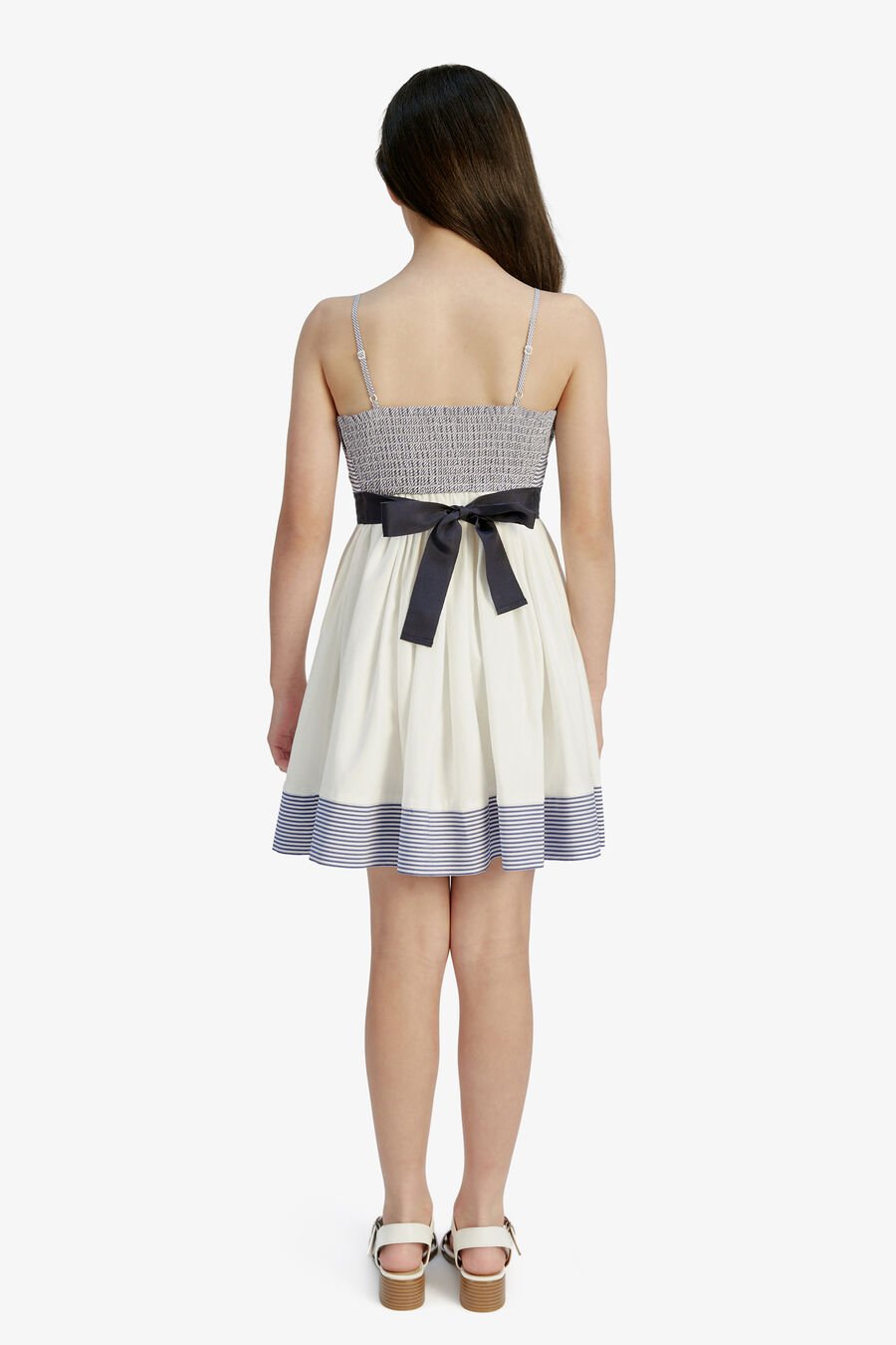 FRENCHY DRESS in colour Navy Stripe