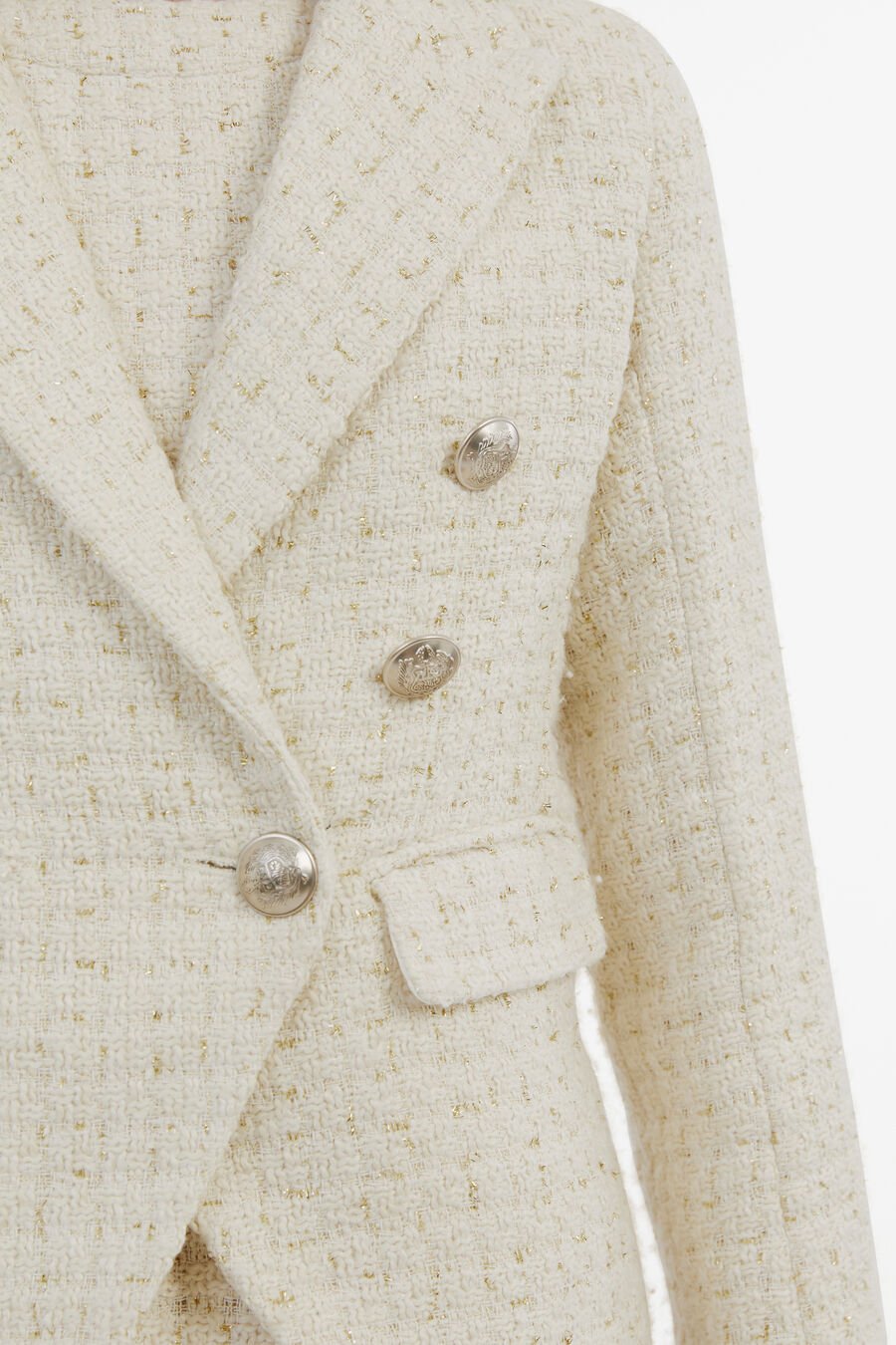 ROMA BOUCLE BLAZER in colour IVORY BOUCLE