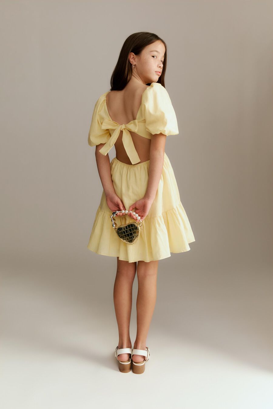 ELLORY MINI DRESS in colour LEMON