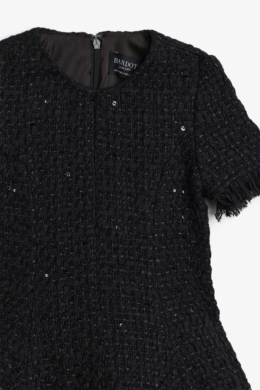 AVA BOUCLE MINI DRESS in colour Black
