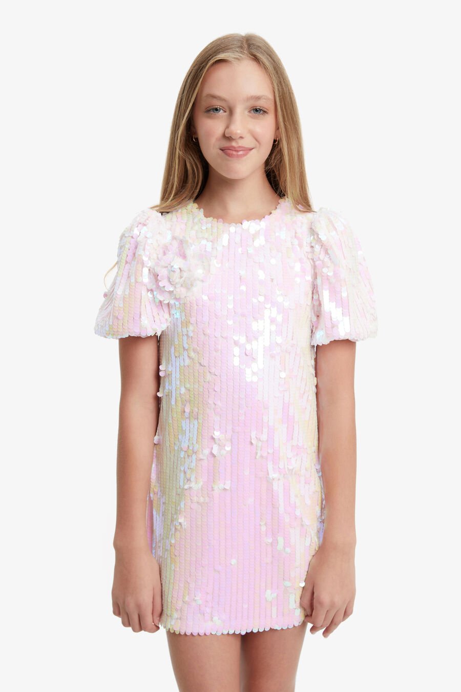 GISELLE MINI DRESS in colour CAMEO PINK