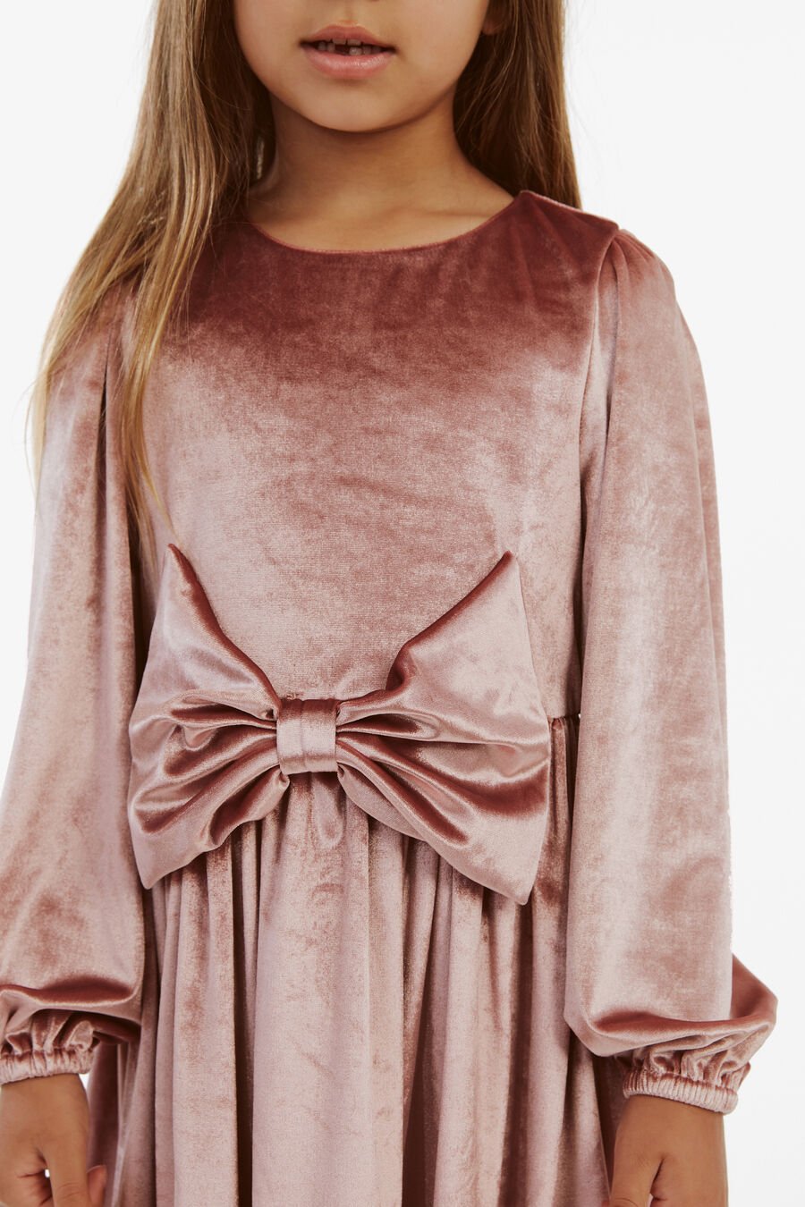 LINDSEY VELOUR MINI DRESS in colour DUSTY ROSE