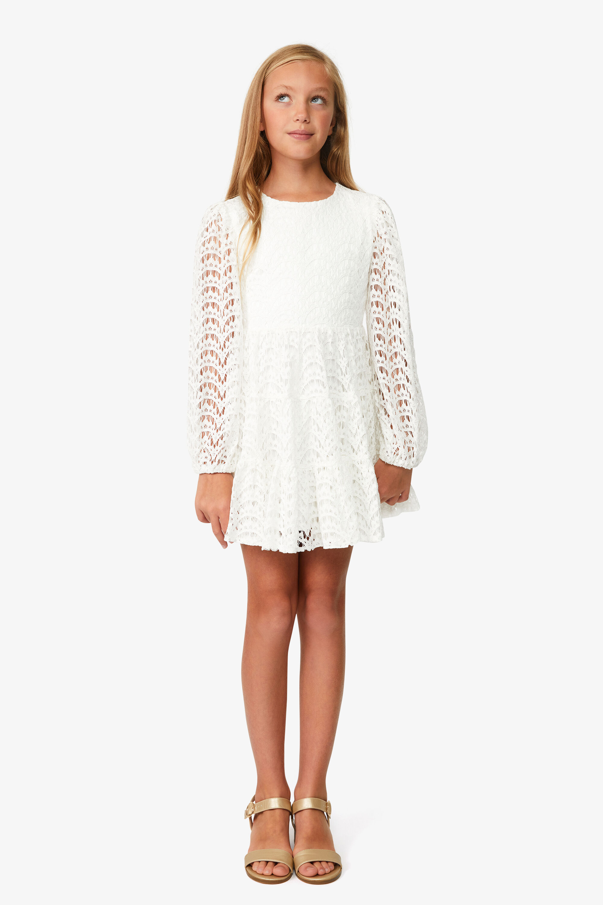 Ella lace top skater dress