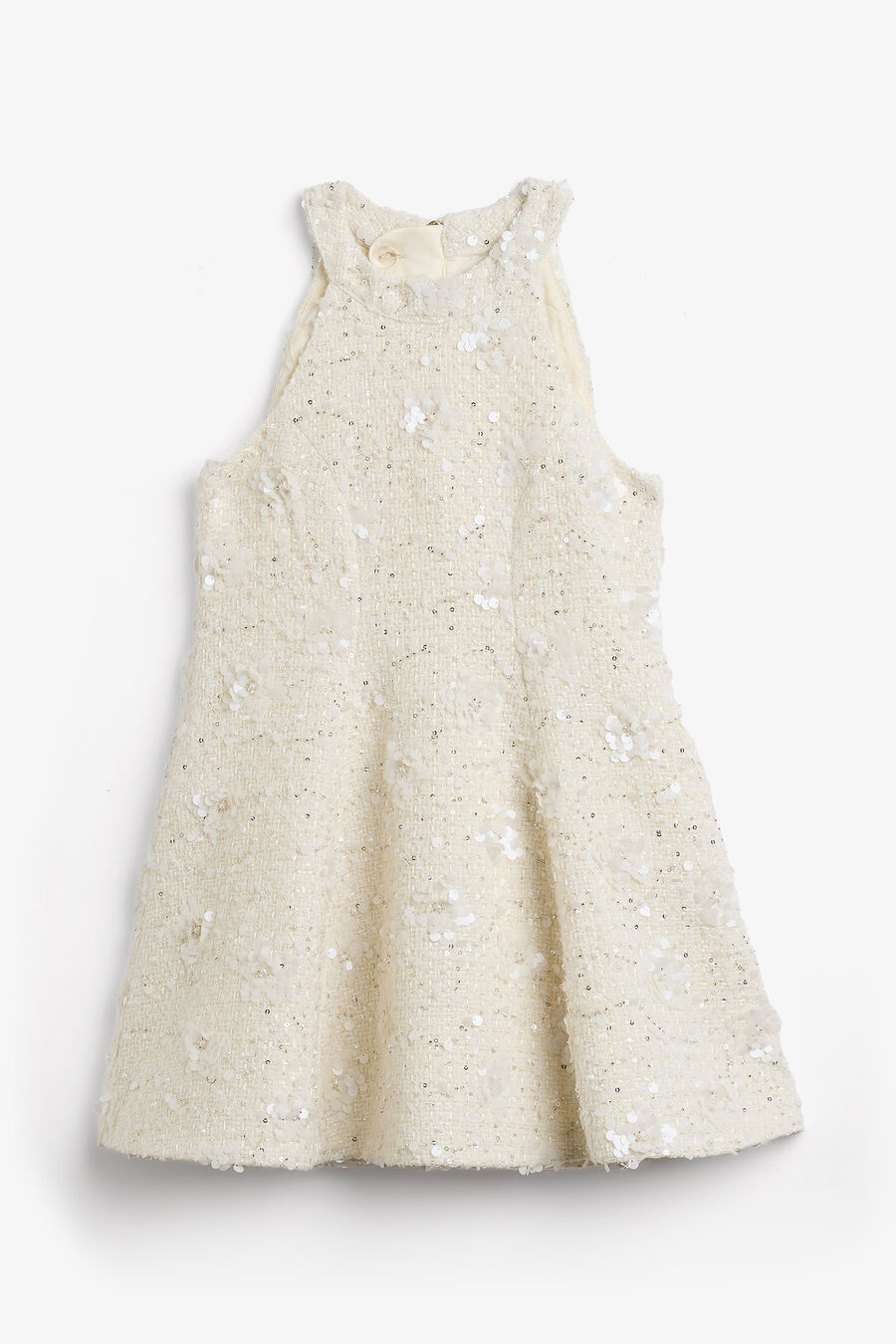 YVE BOUCLE MINI DRESS in colour IVORY