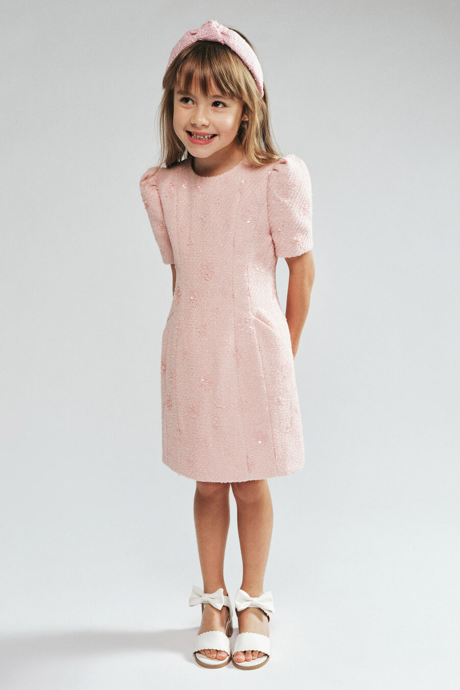 Girls Evianna Boucle Mini Dress