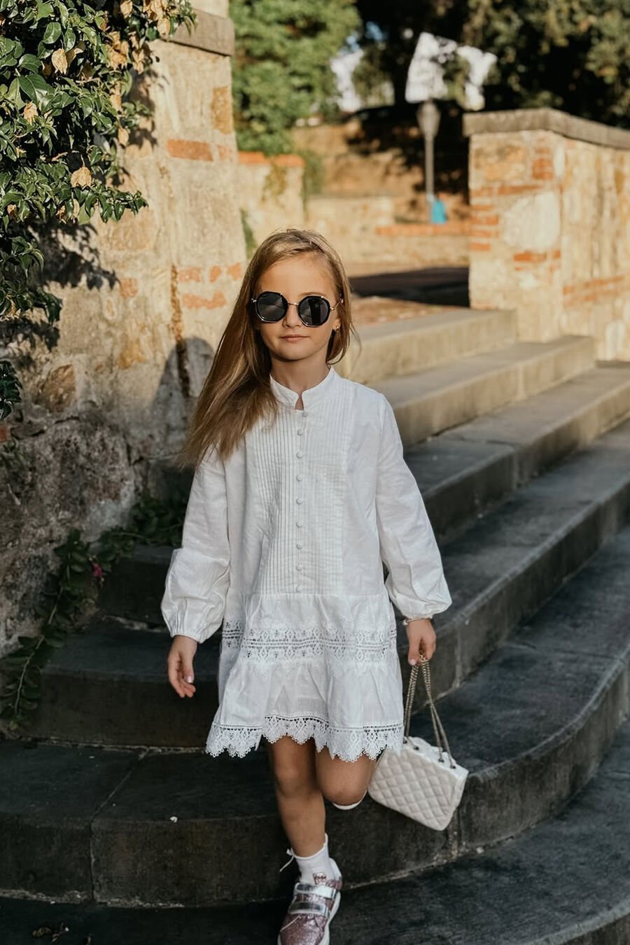 ANAIS MINI SHIRT DRESS in colour WHITE