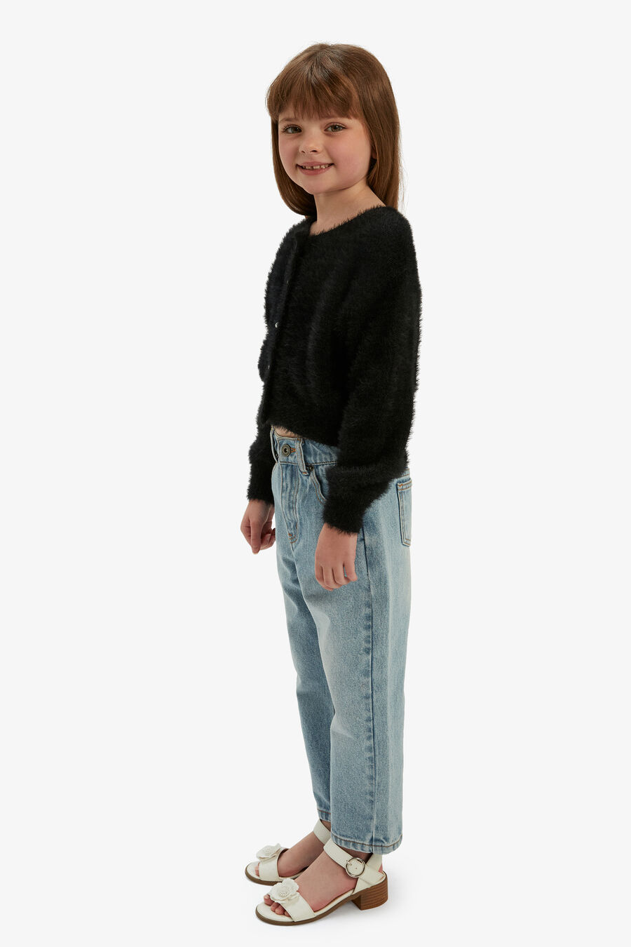 BELL SLEEVE CARDI in colour BLACK