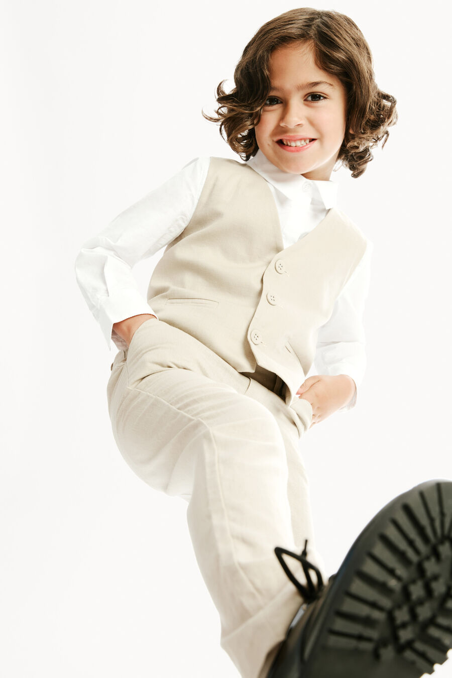 CHARLES PANT in colour SANDSHELL