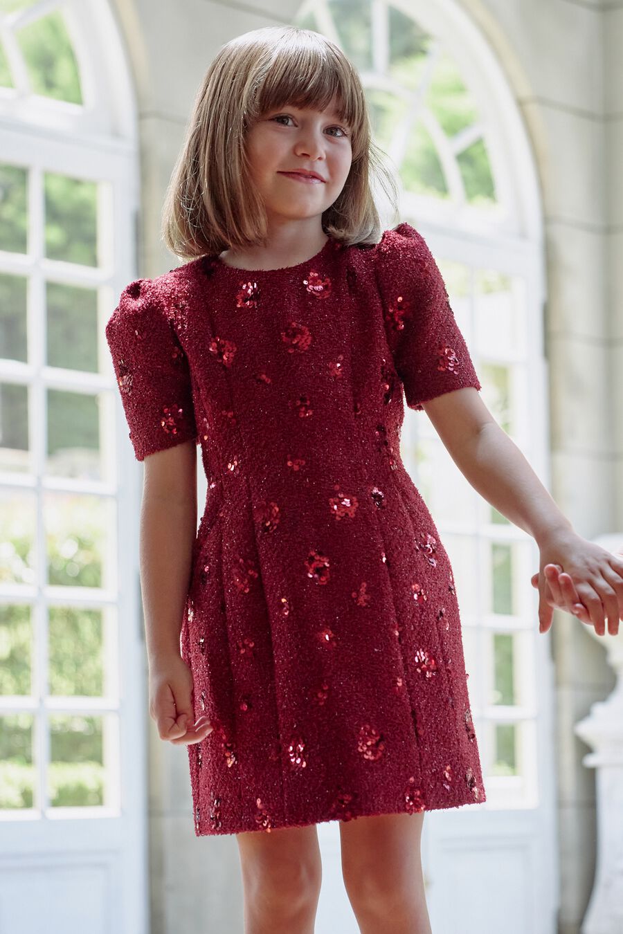 Girls Evianna Boucle Mini Dress