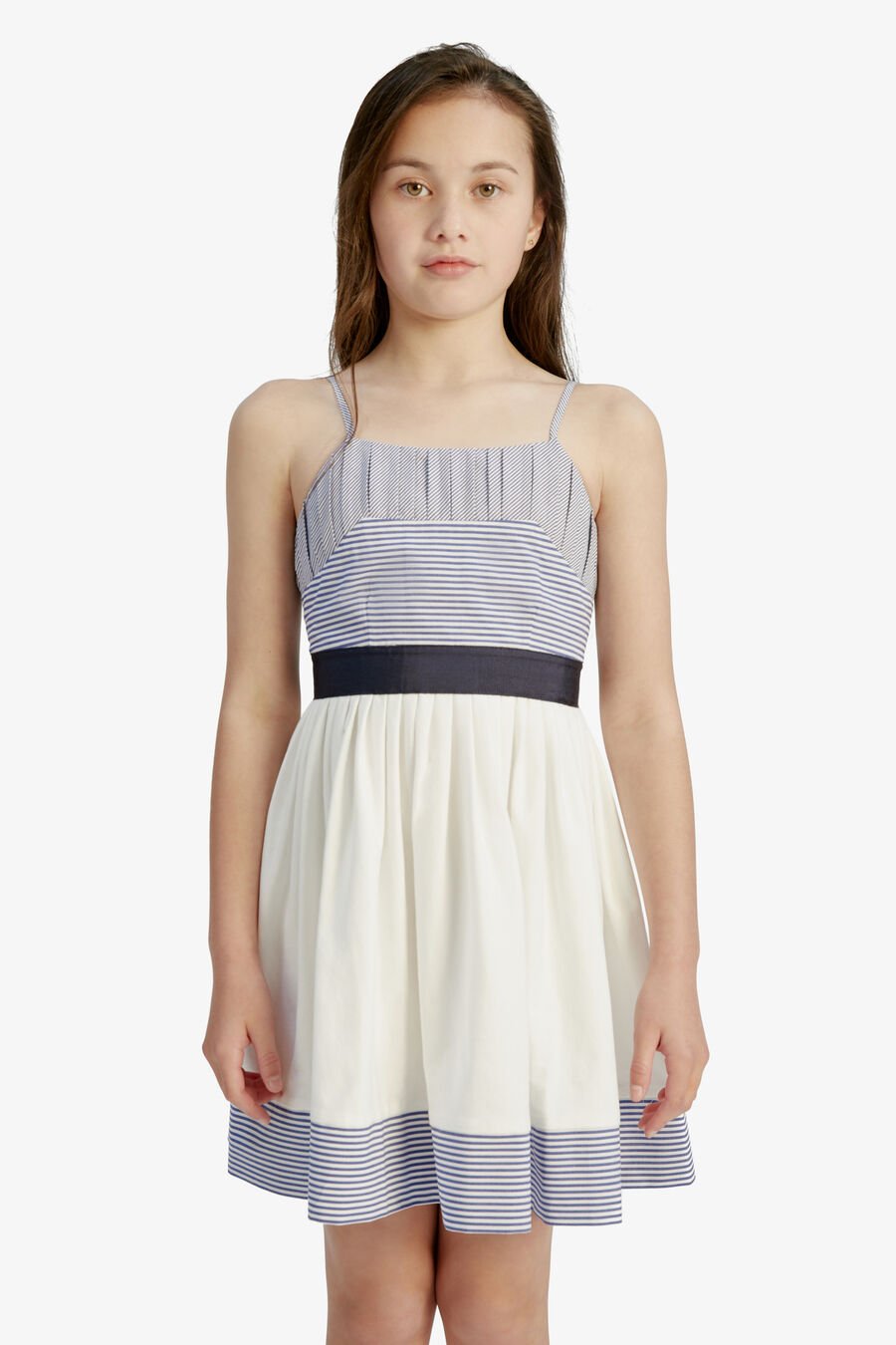 FRENCHY DRESS in colour Navy Stripe