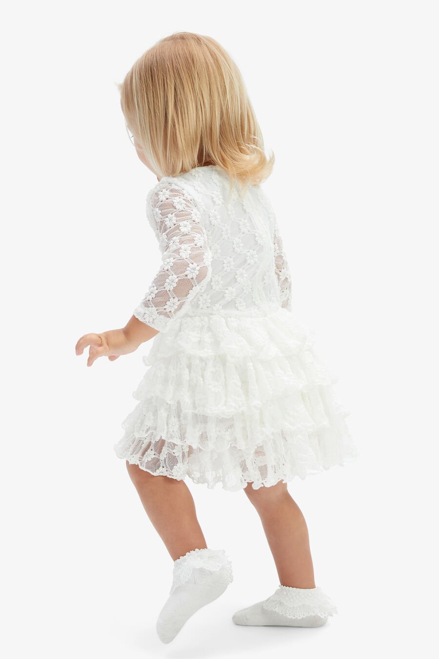 ANDI LONG SLEEVE MINI DRESS in colour ORCHIDWHT