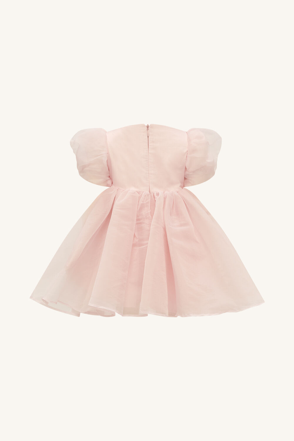 BABY GIRL JULIET ORGANZA MINI DRESS in colour CHALK PINK