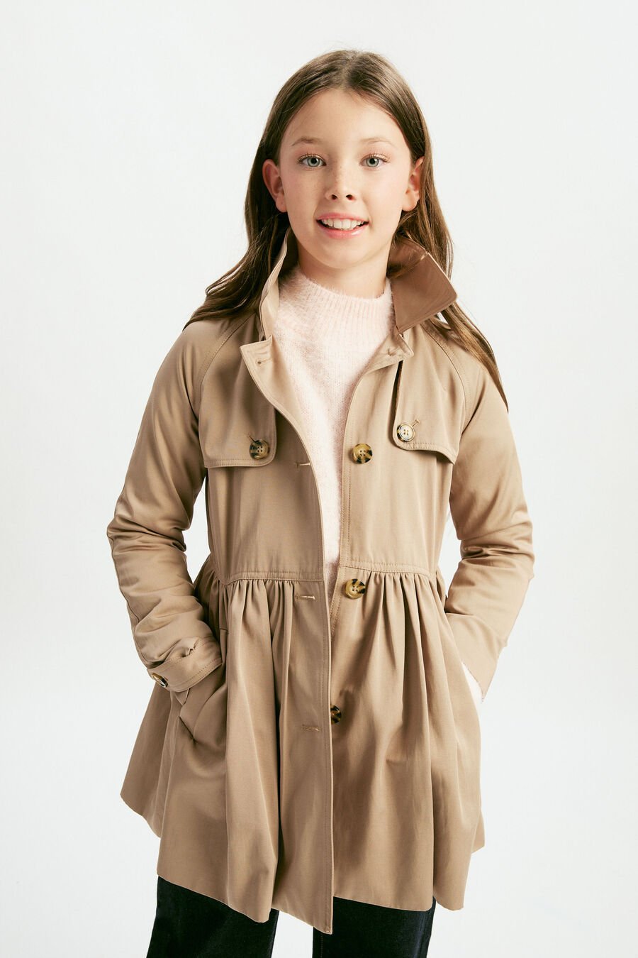 MIA CLASSIC TRENCH in colour TAN