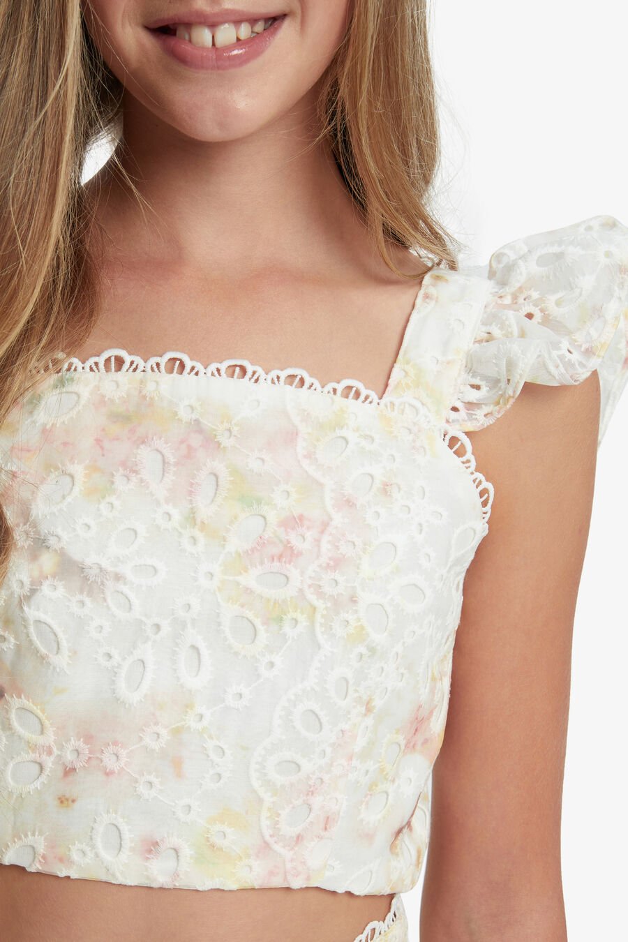 Girls Thalia Broderie Top