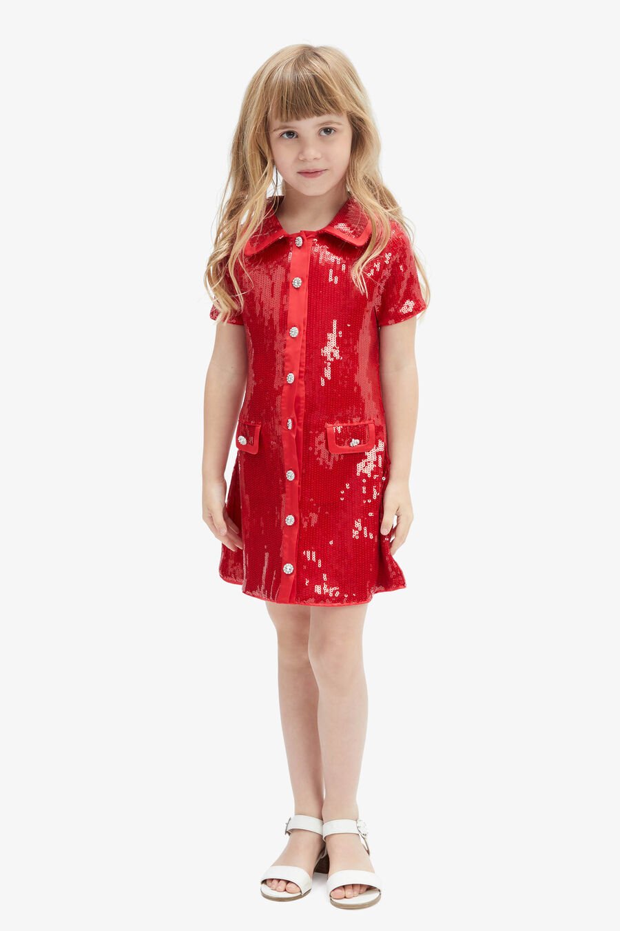 NOAH SEQUIN MINI DRESS in colour RED