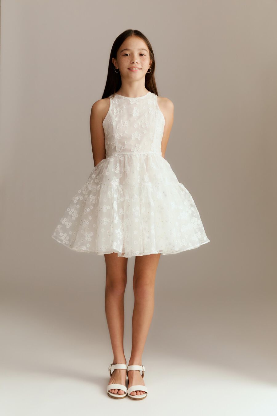 ANABELLE MINI DRESS in colour Orchid White
