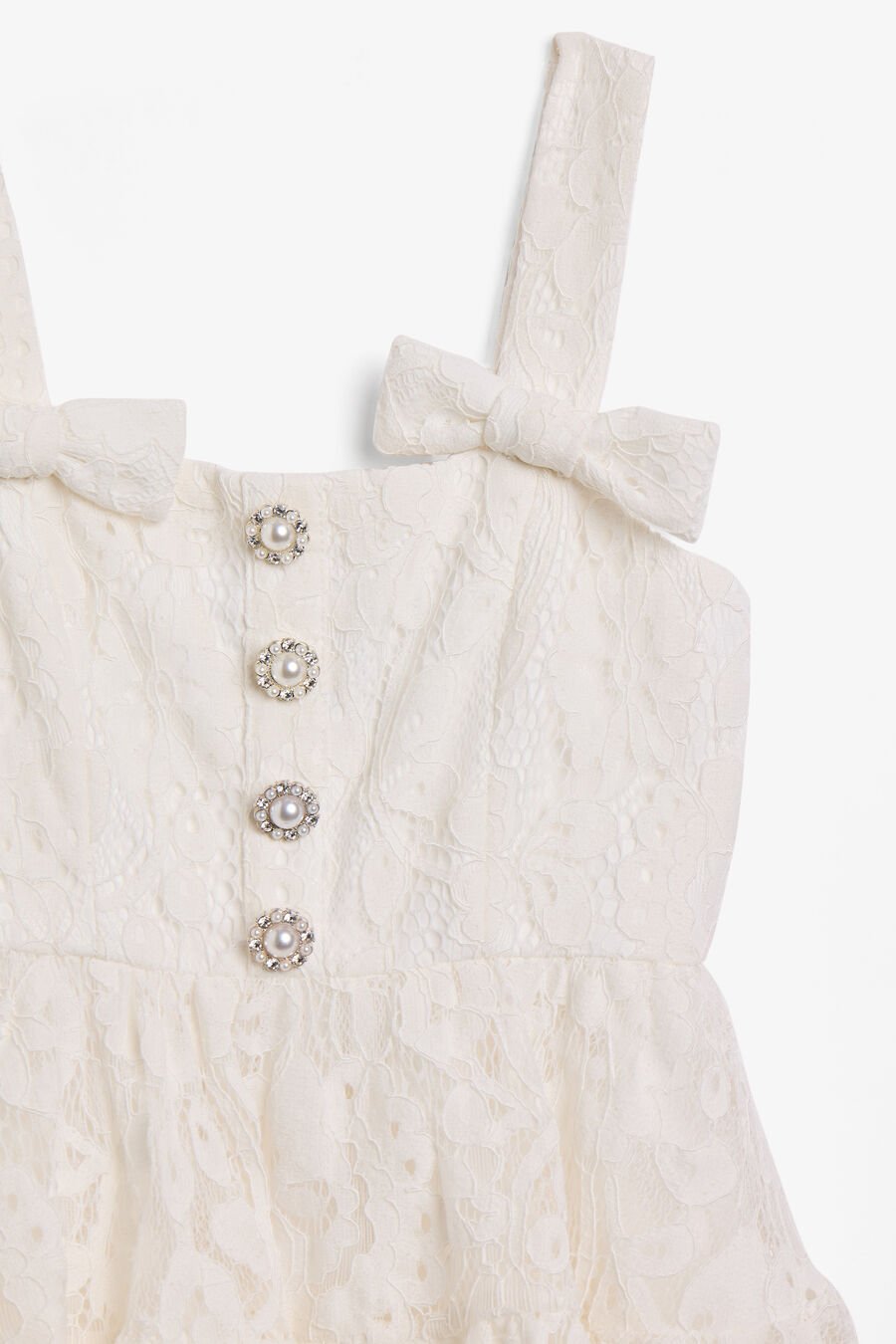 AVA LACE MINI DRESS in colour Orchid White