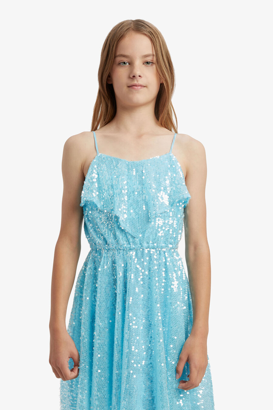 Girls Addy Sequin Hanky Dress