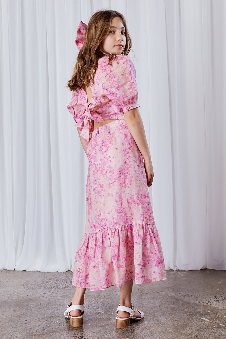 girls essie floral top