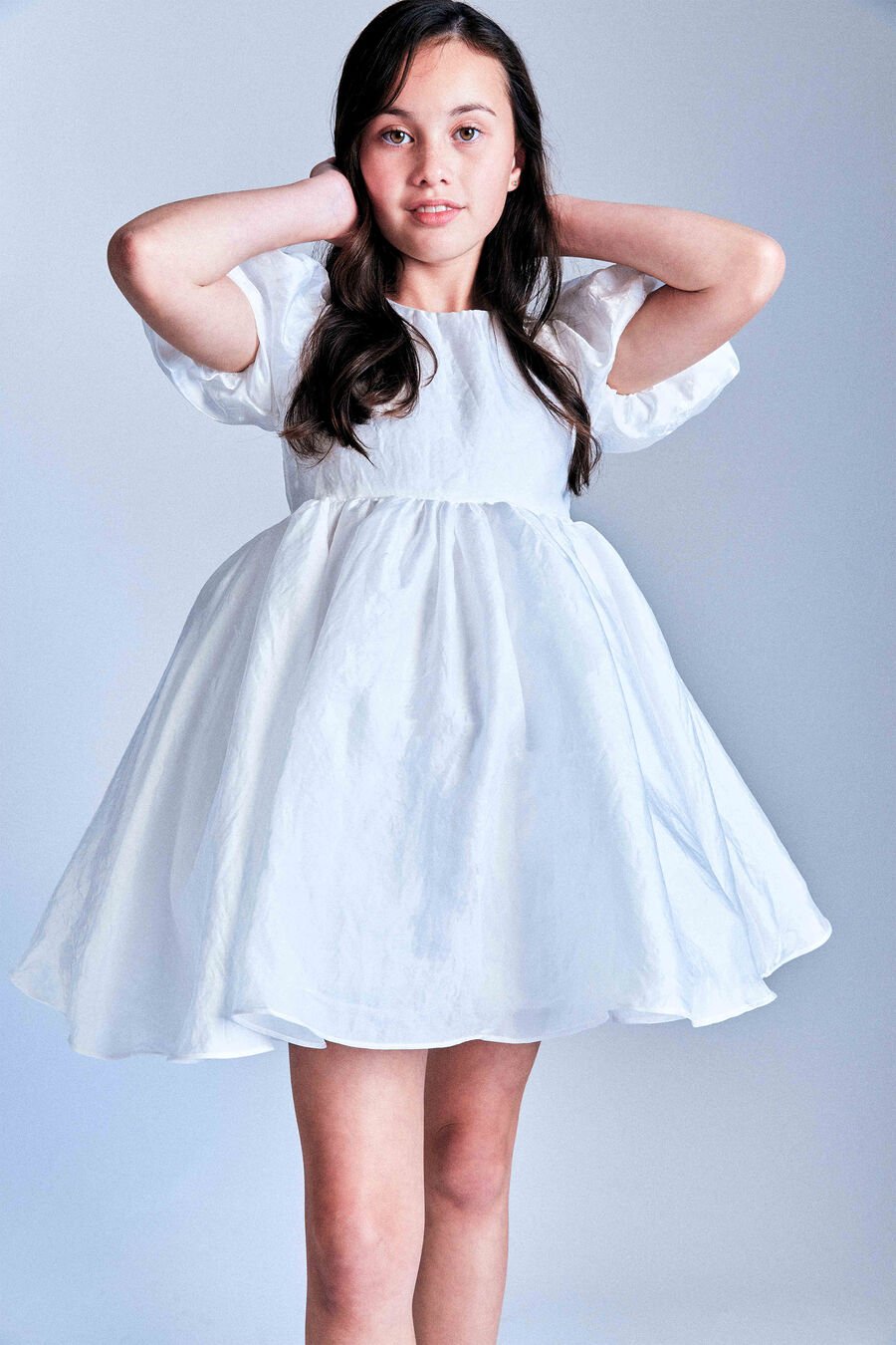 JULIET MINI DRESS in colour ORCHIDWHT